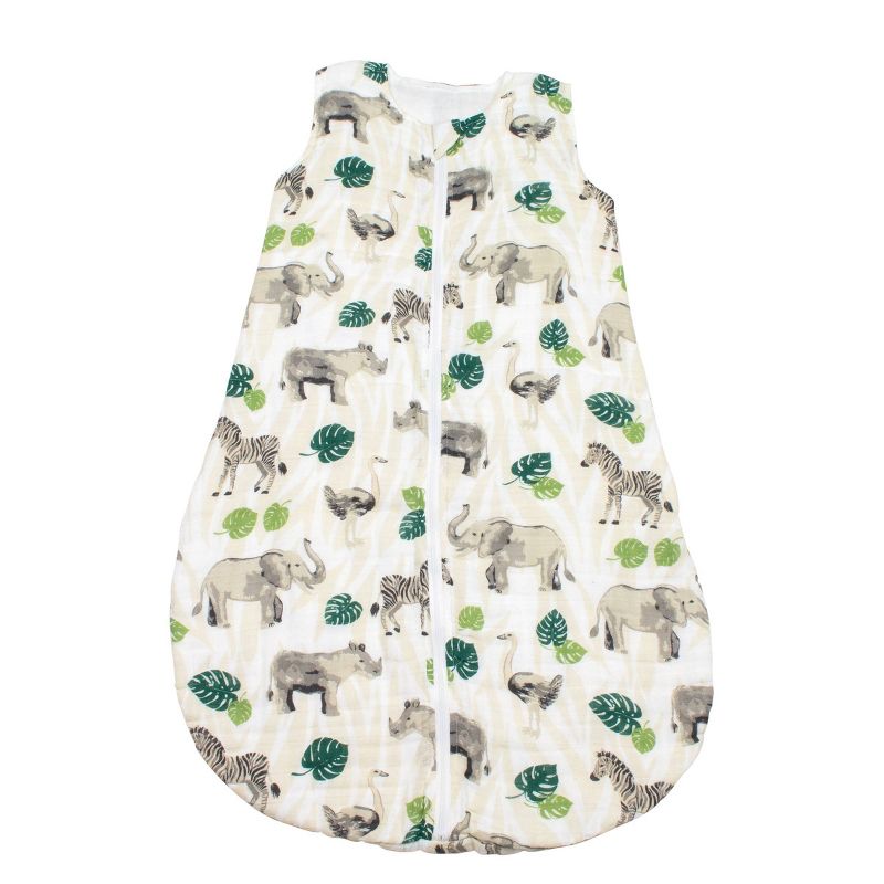 Bebe au Lait Muslin Bedtime Swaddle Wrap - Jungle 12-18 Months