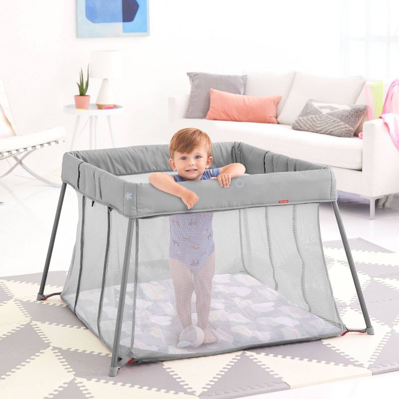 Skip Hop Portable Playard and Foldable Expanding Travel Crib/Playpen - Play to Night