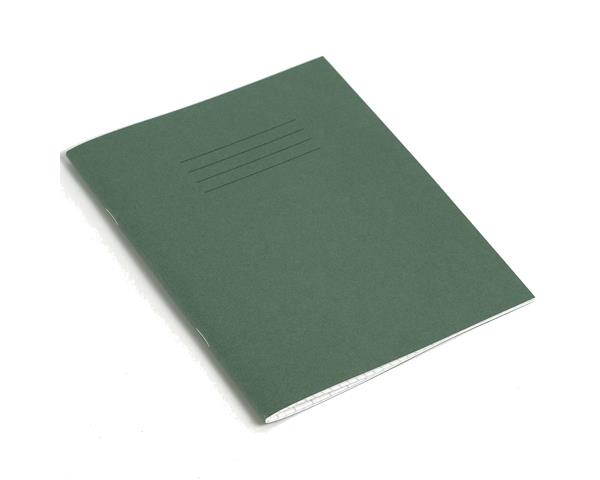 Rhino Exercise Book, 8 x 6.5 Inches, 48 page,  10mm squares, Green Cover (Pack of 10)