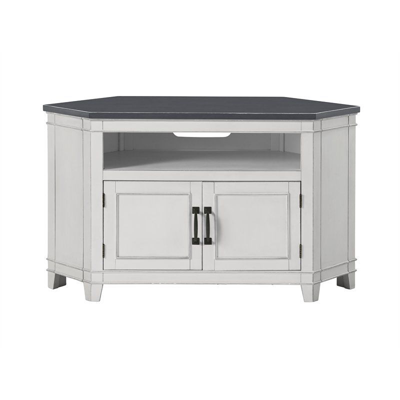 Rosemark 3 Door Media Credenza TV Stand for TVs up to 66" Gray - Treasure Trove Accents