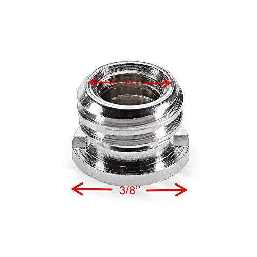 1420 Female to 3816 Male Screw Adapter Reducer Bushing Converter for DSLR Camera Camcorder Tripod Monopod Ball Head Ballhead Video Light Stand 4 Pieces