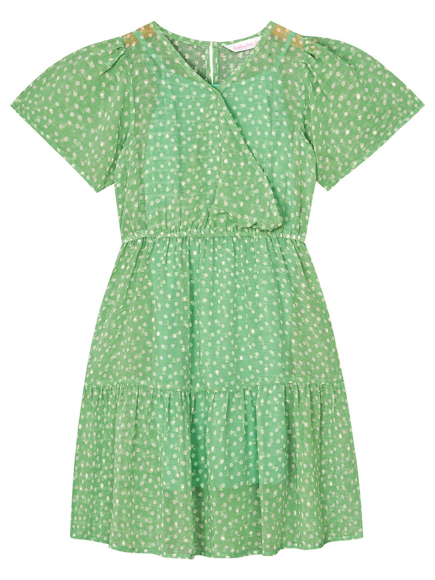 Budding Bees Kids Green Printed Dress