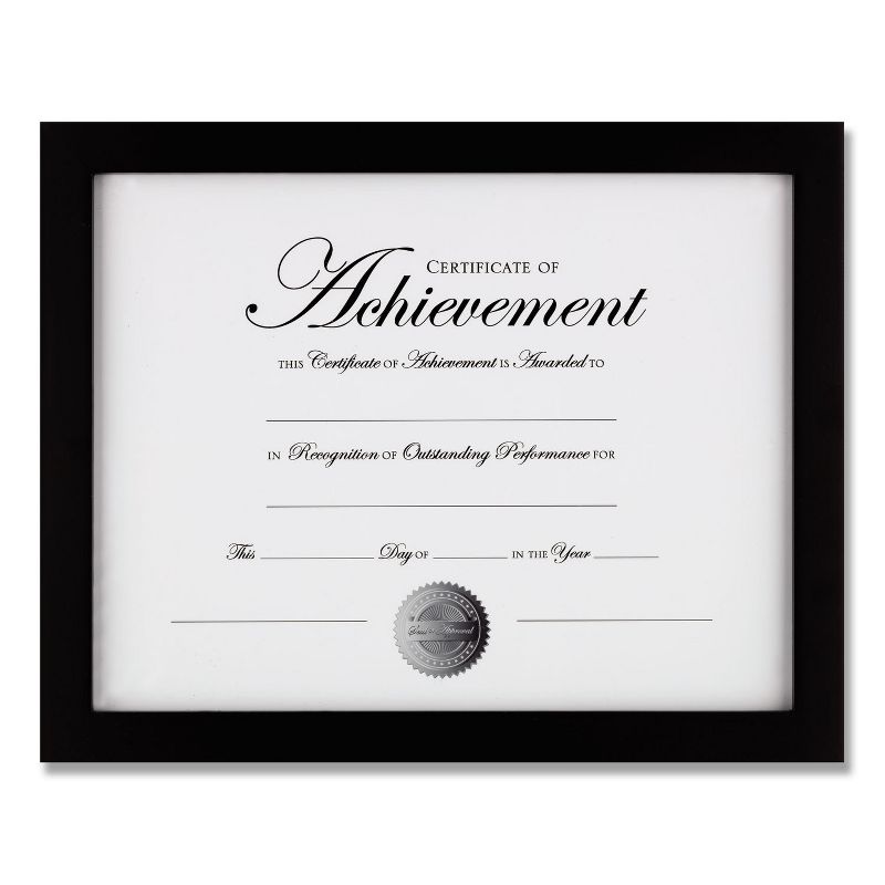 DAX Wood Gallery Frame with Two-Way Easel, 8.5 x 11, Black NDWG8511BT