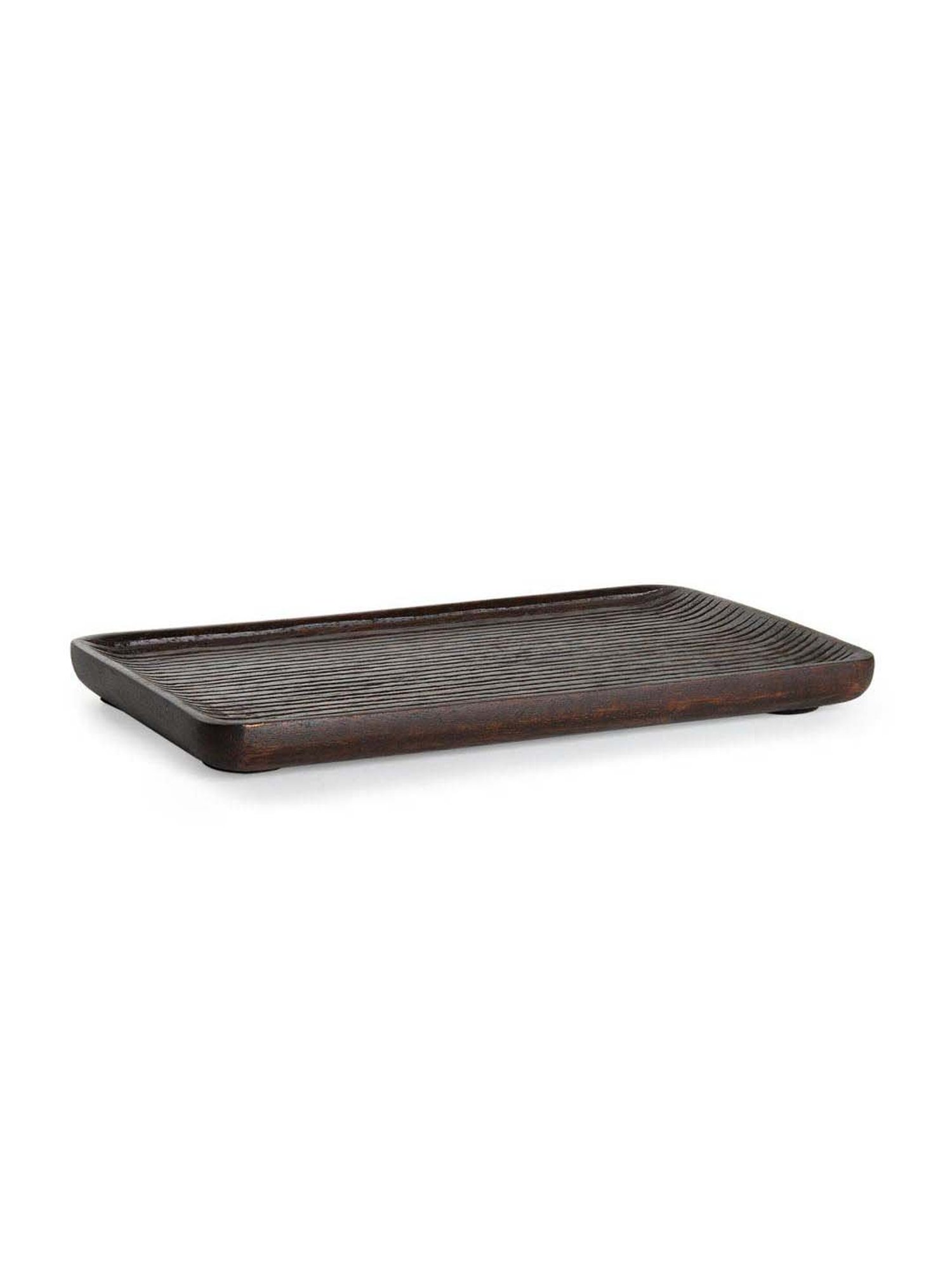 ellementry Brunet Dark Brown Mango Wood Platter - Set of 1