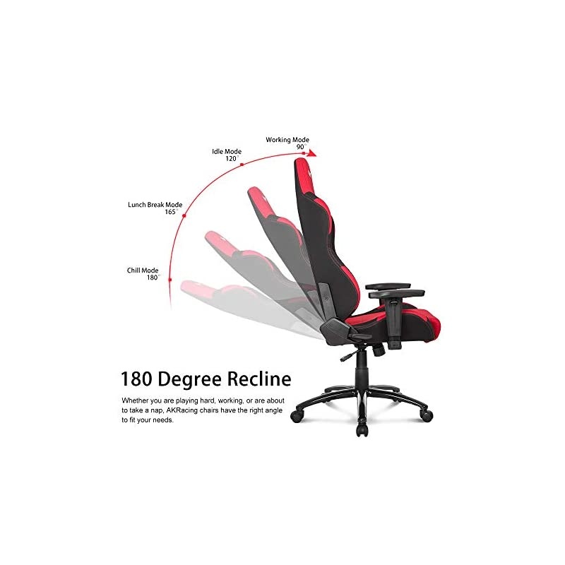 Core Series EX-Wide Gaming Chair with Wide Seat, High and Wide Backrest, Recliner, Swivel, Tilt, Rocker and Seat Height Adjustment Mechanisms with 5/10 warranty - Red/Black
