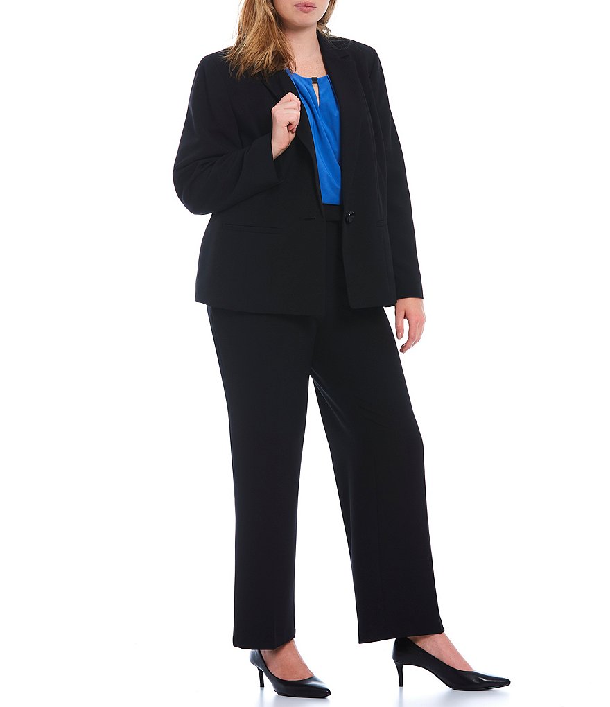 Democracy Plus Size Floral Print 3/4 Puff Sleeve V-Neck Knit Top