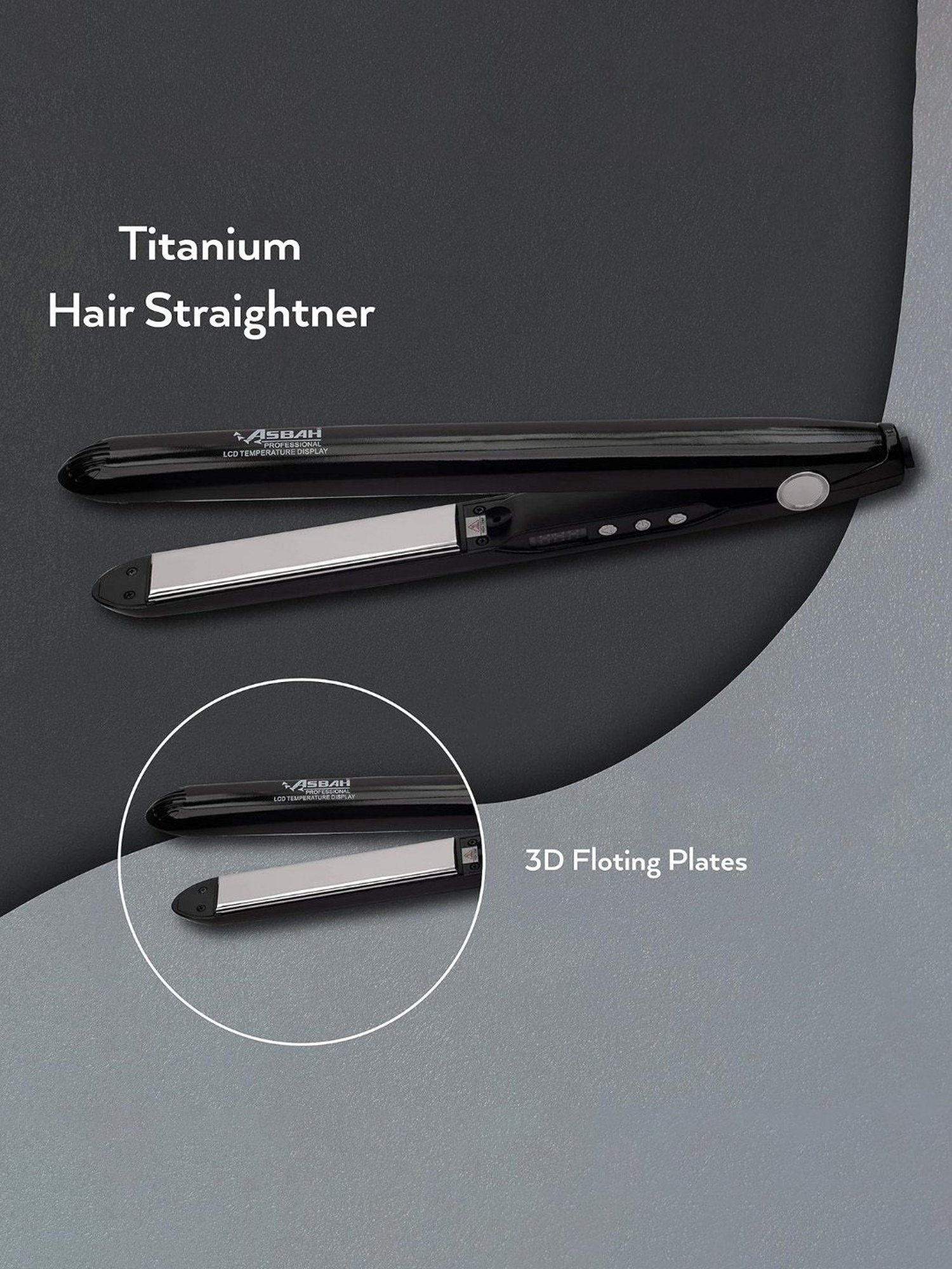 Asbah Professional Titanium Hair Straightener