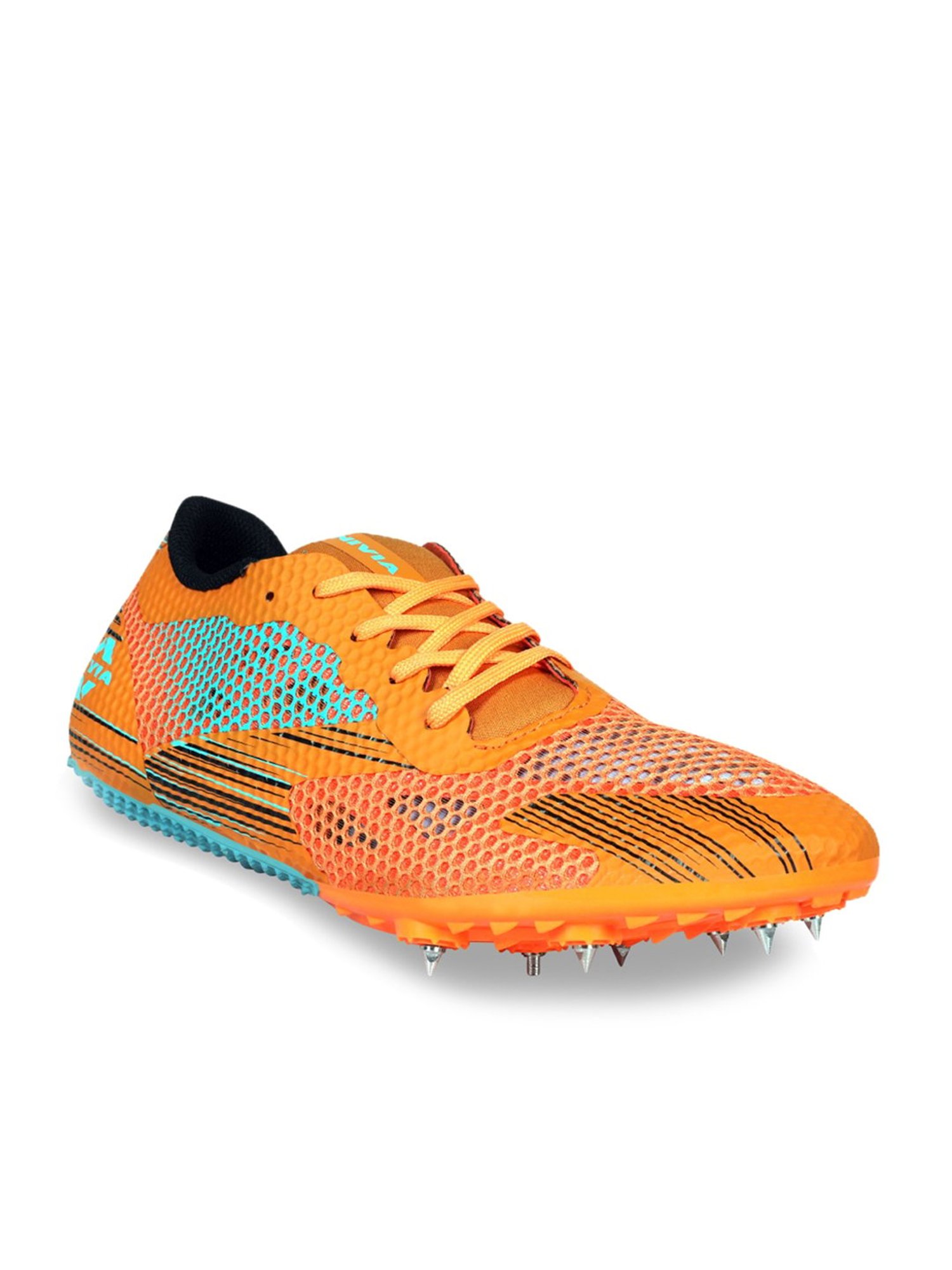 Nivia Men's Track and field-400 Orange Cricket Shoes