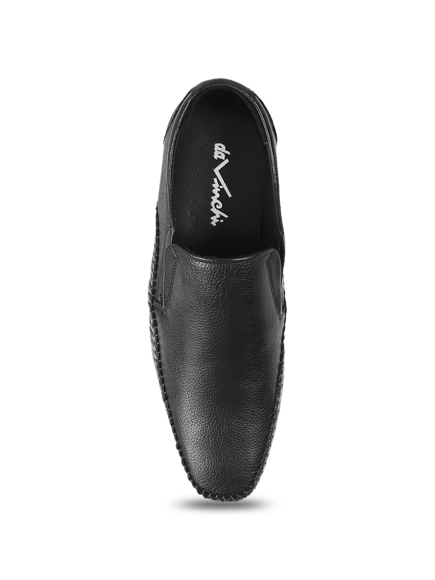 Da Vinchi by Metro Men's Black Formal Loafers