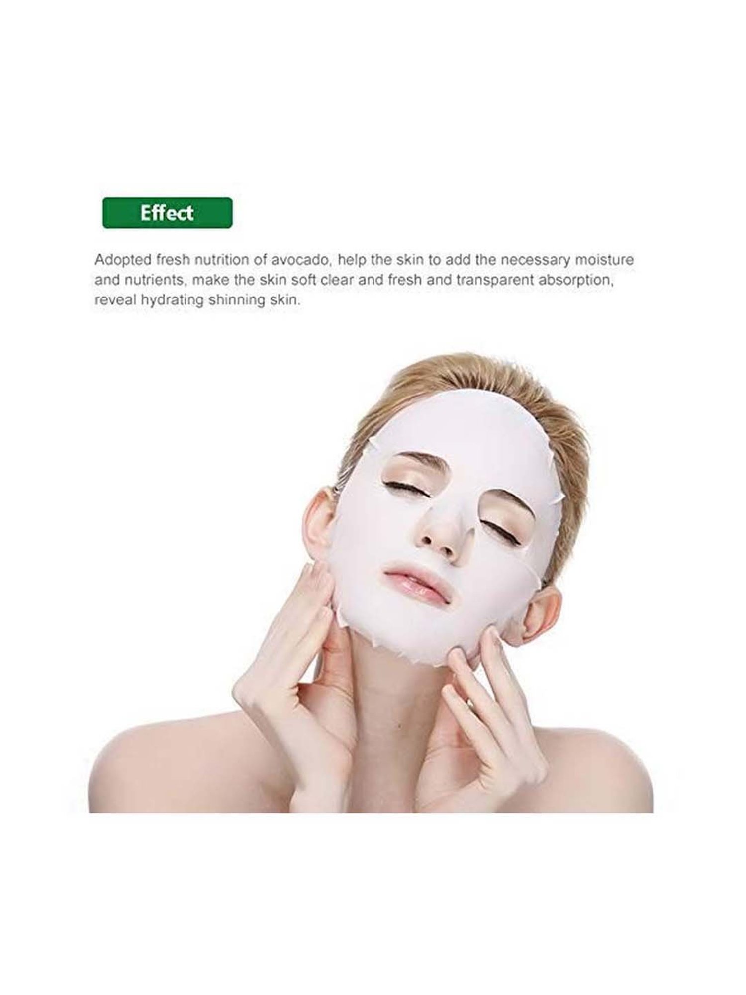 MONDSUB Avocado Nourishing Facial Sheet Masks (Pack of 9) - 20 ml Each