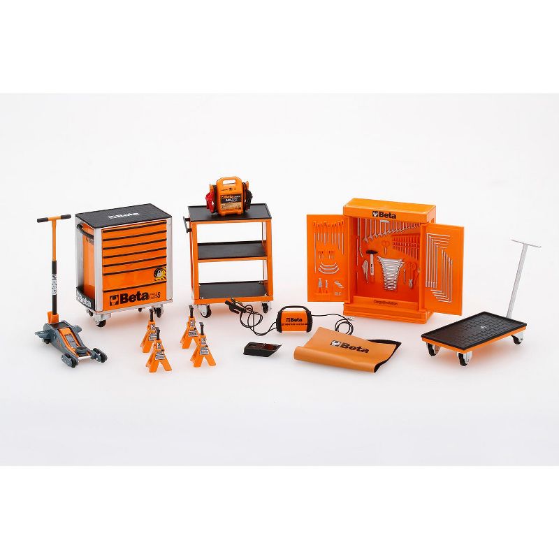 Beta Garage Mechanic Accessory 13 pieces Tool Kit Set for 1/18 Scale Models by True Scale Miniatures