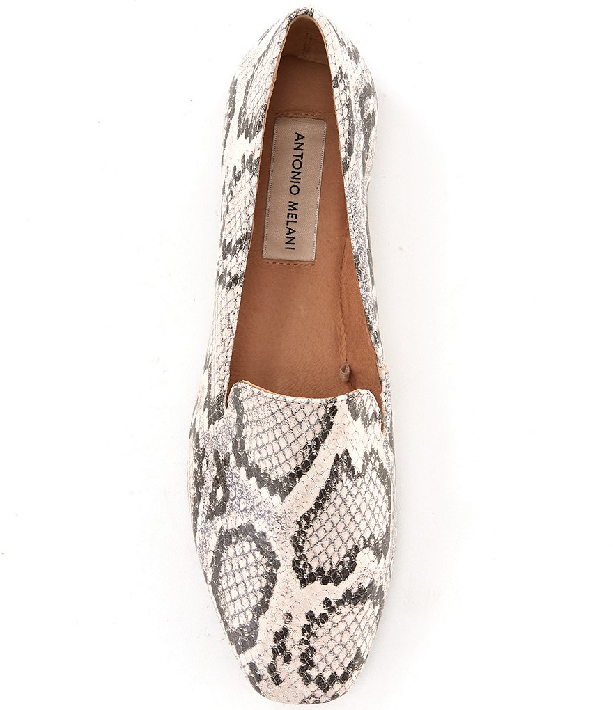 Antonio Melani Bayline Snake Print Leather Loafers