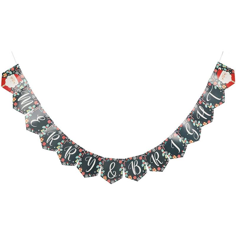 Blue Panda 99 Piece Christmas Santa Disposable Party Supplies Serves 24 - Hat, Tablecloth, Banner, Napkin, Cup & Cutlery