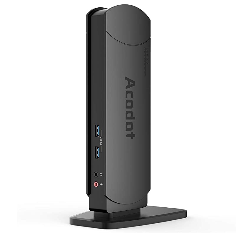 USB 30 Universal Laptop Docking Station  Dual Monitor Dock Support Windows Equipped with Dual HDMI and DVIVGA Gigabit Ethernet Audio 6 USB Ports