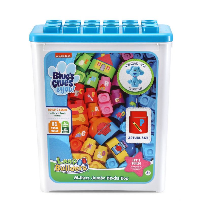 Leapbuilders  Blue's Clues Jumbo Blocks Box 81 pcs