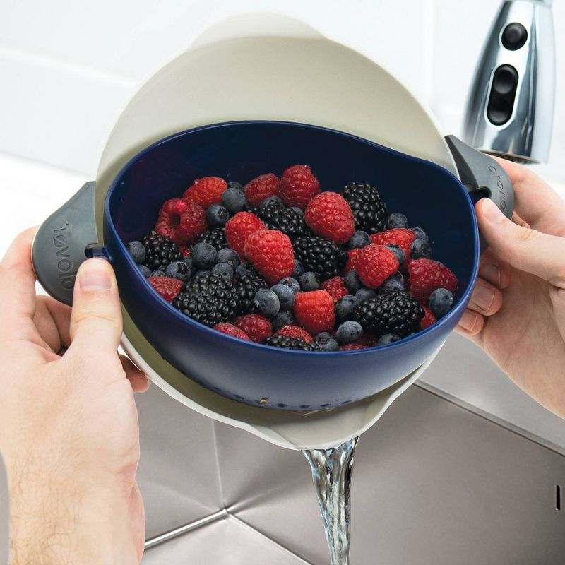Tovolo Soak N' Strain Colander 1.5qt Deep Indigo