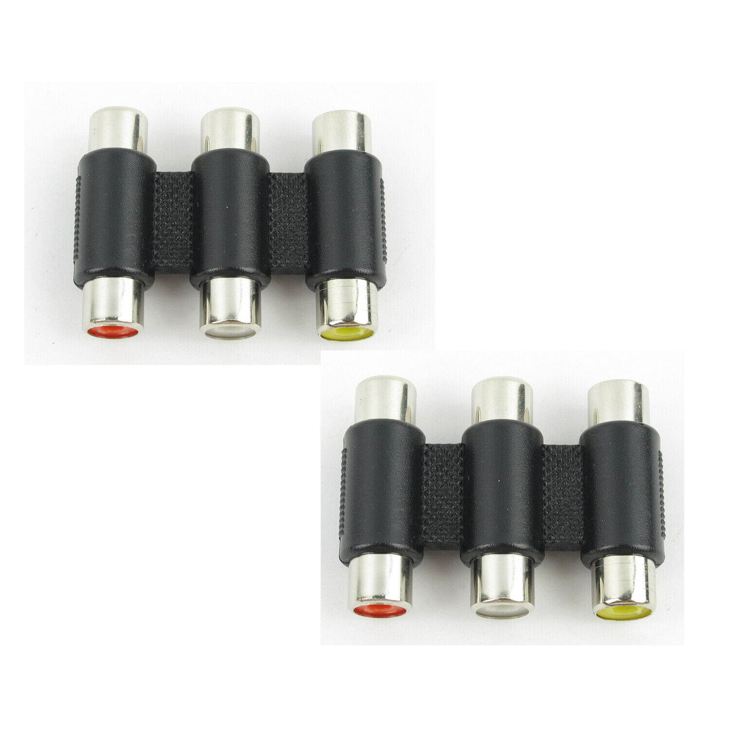 2x 3 RCA AV Audio Video Female to Female Jack Coupler Adapter 3RCA Connector