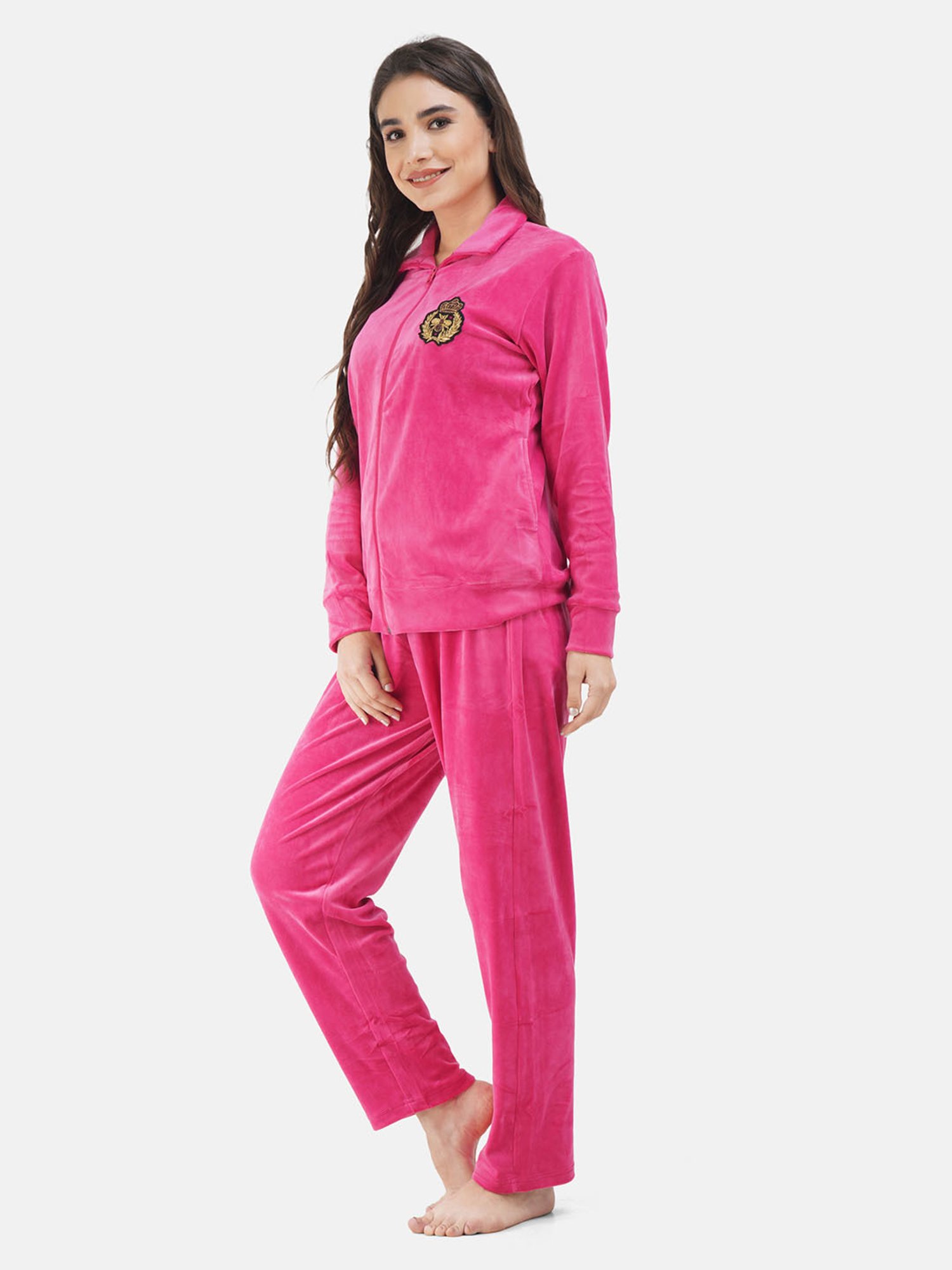 KOI SLEEPWEAR Dark Pink Sweatshirt With Pyjamas