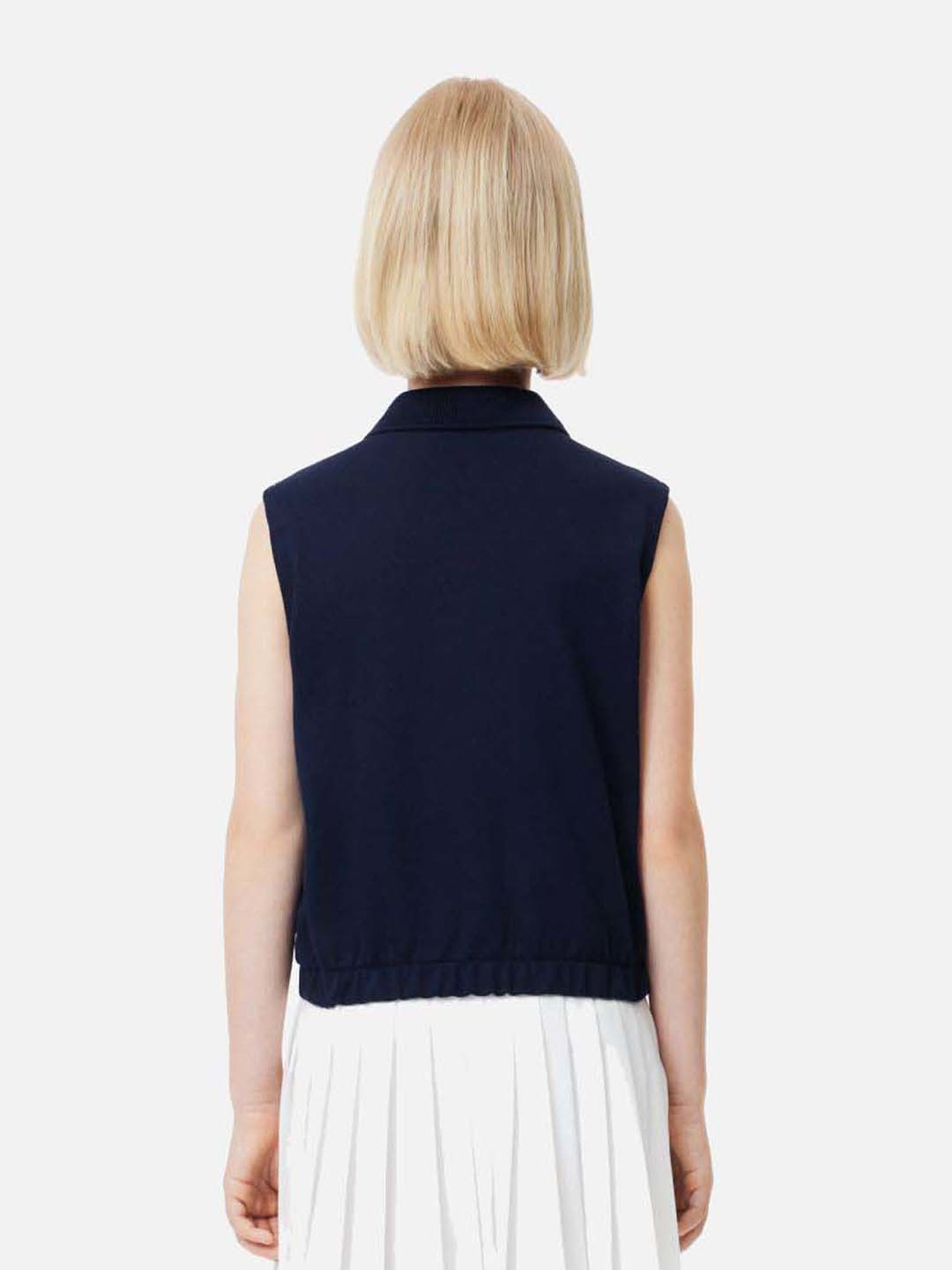 Lacoste Girls Navy Cotton Solid Polos & T-shirts