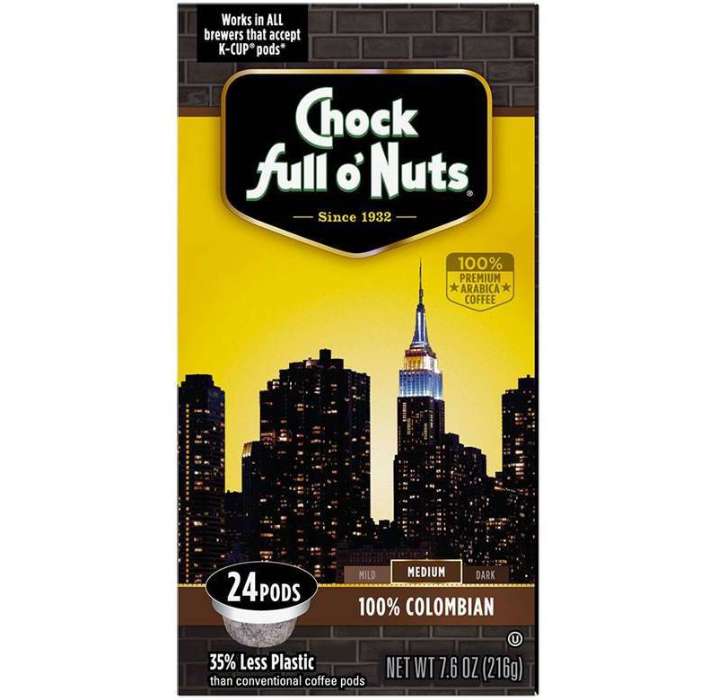 Chock Full Colombian Medium Dark Roast Coffee - Single Cup - 24ct/5.7oz