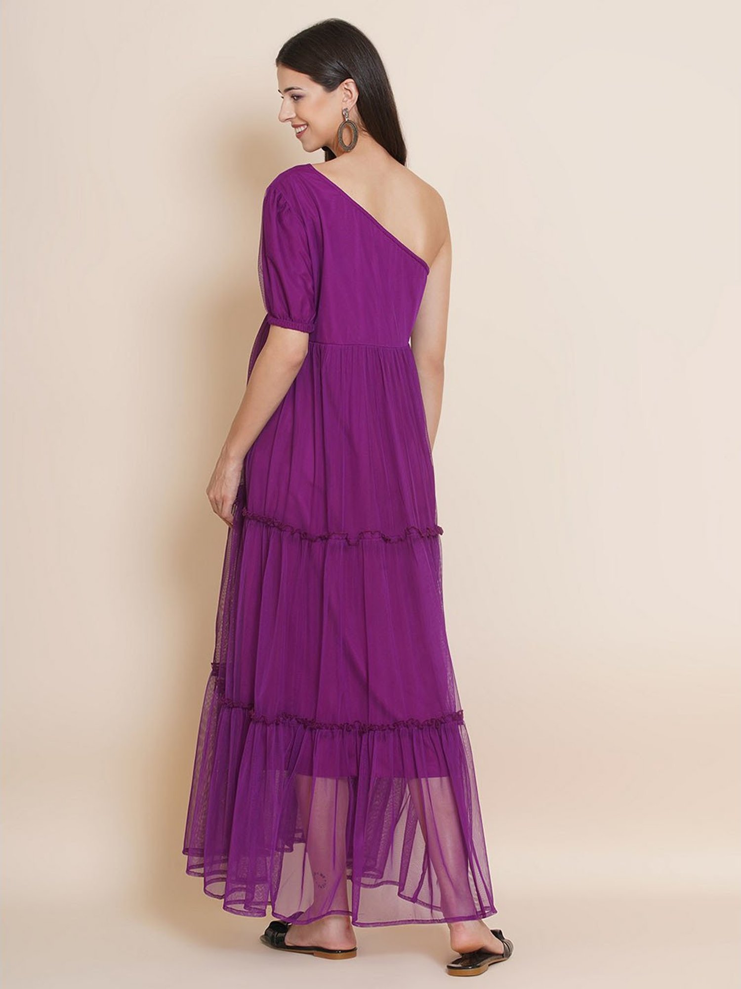 Mine4Nine Purple Maternity Dress