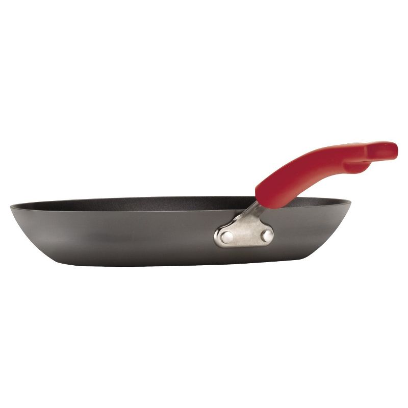 Rachael Ray 12.5" Hard-Anodized Nonstick Skillet - Red Handle