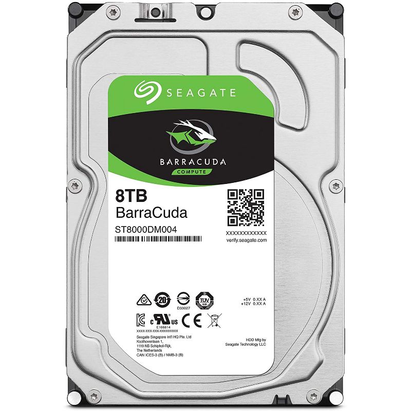 Seagate BarraCuda 8TB Internal HDD - 3.5in SATA 6 Gb/s 5400 RPM (ST8000DM004)