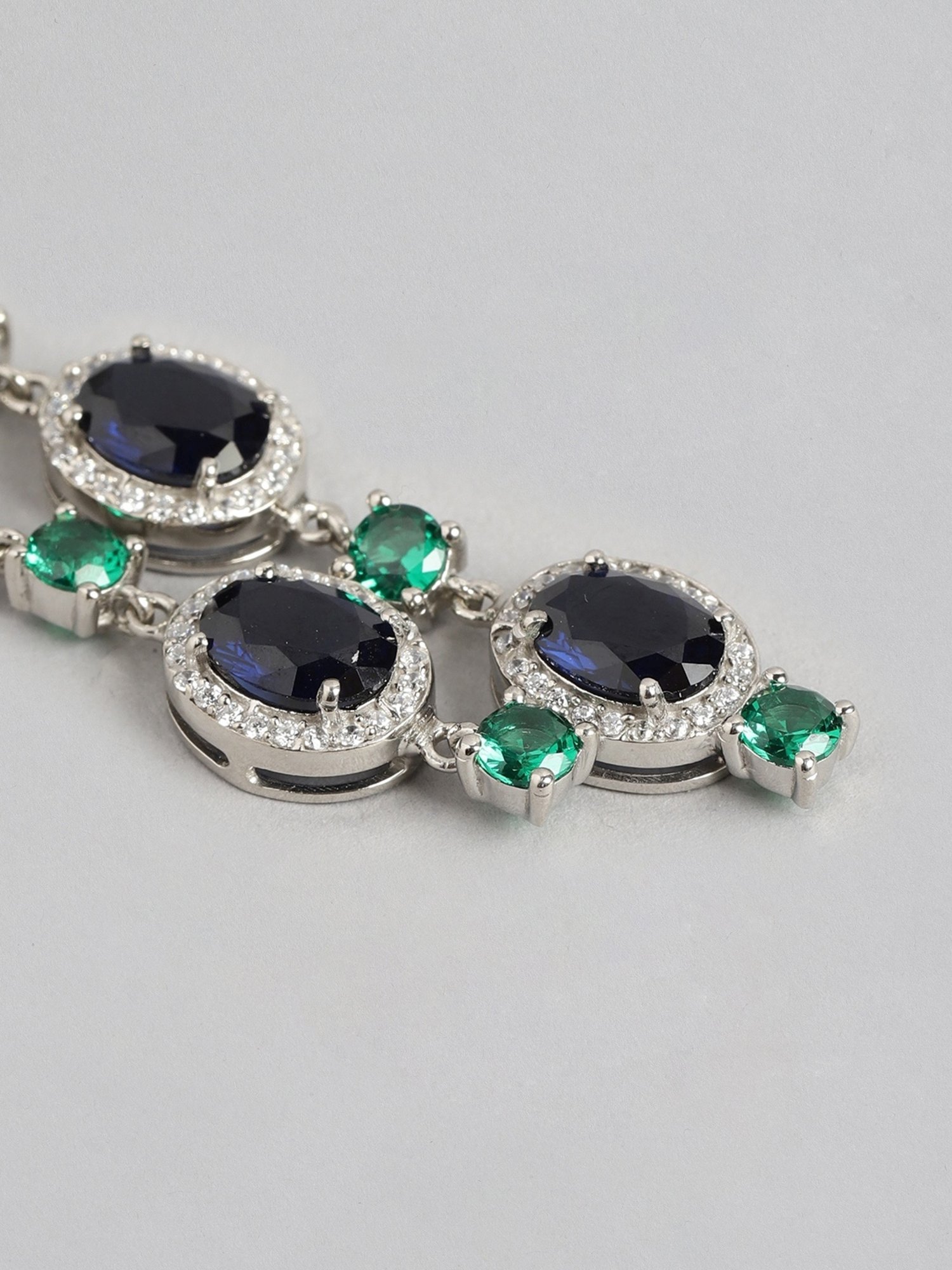 Zavya 925 Sterling Silver Radiant Starfall Rhodium- Dangler Earrings For Women