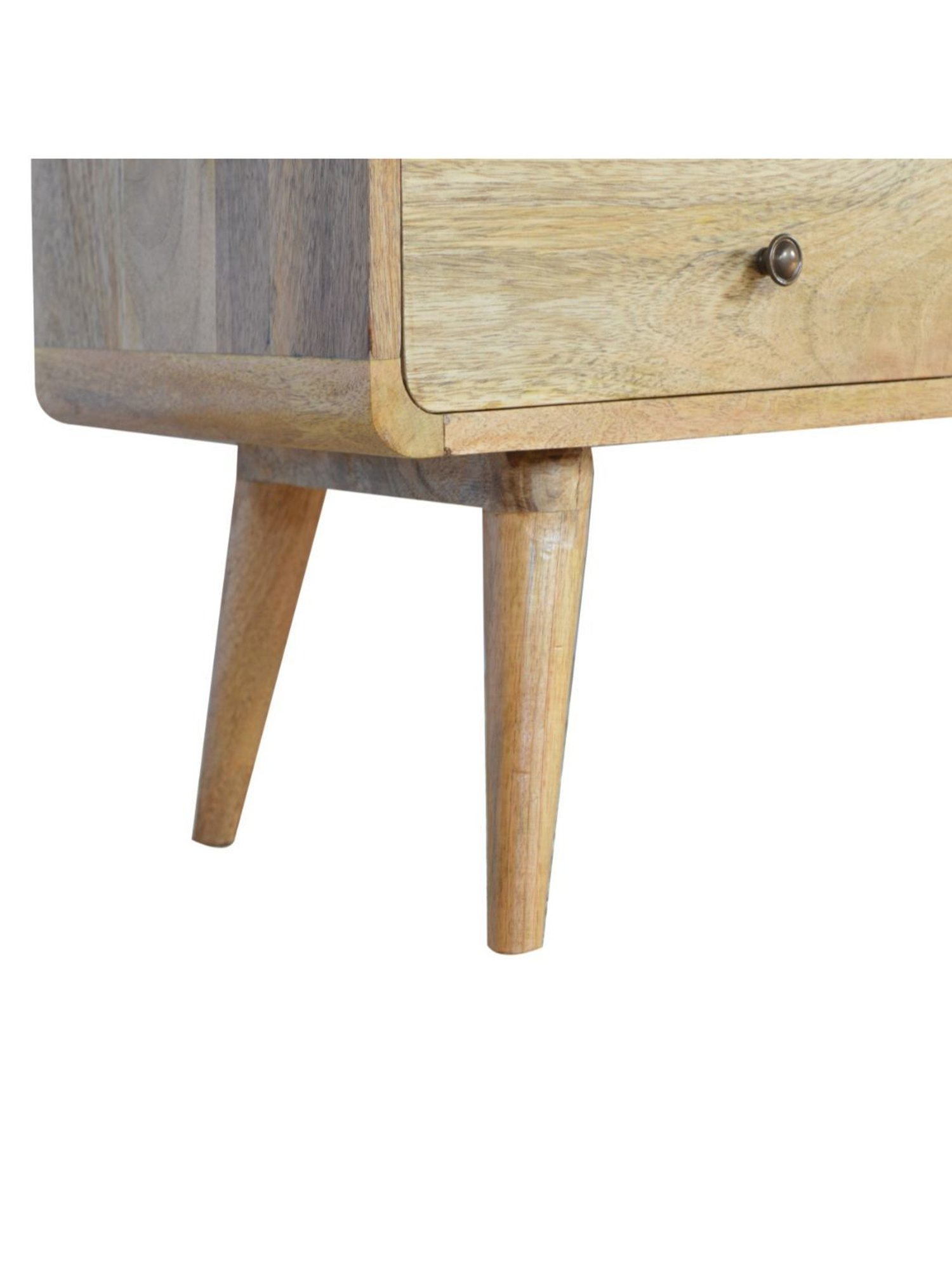 Artisan Furniture Brown Curved Oak-ish Media Unit