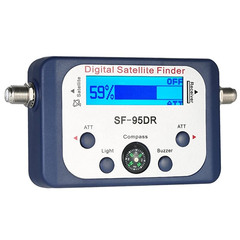 Satellite Signal Meter, Digital Satellite Finder Satellite Signal Meter Mini Digital Satellite Signal Finder Meter with LCD Display Digital Satfinder with Compass