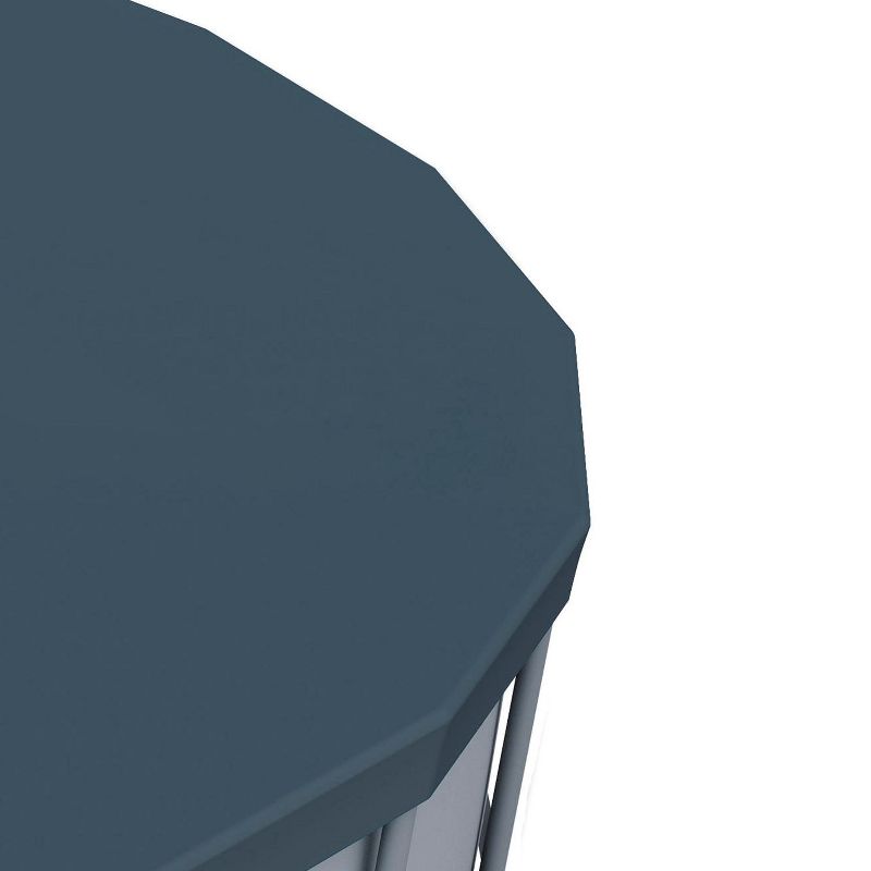 Bestway 58039E Flowclear 18 Foot Round PVC  Pool Cover with Drain Holes for Above Ground Steel Pro and Power Steel Frame Swimming Pools, Black