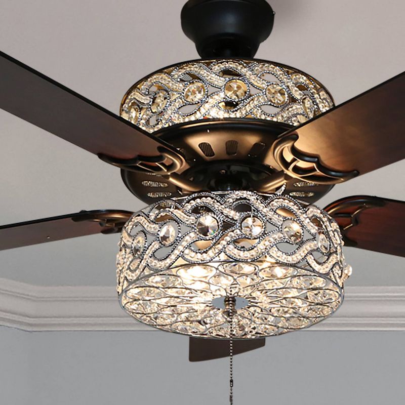 52" Casa Vieja Modern Rustic 3 Blade Ceiling Fan with Remote Brushed Nickel Natural Wood House Bedroom Living Room Home Kitchen