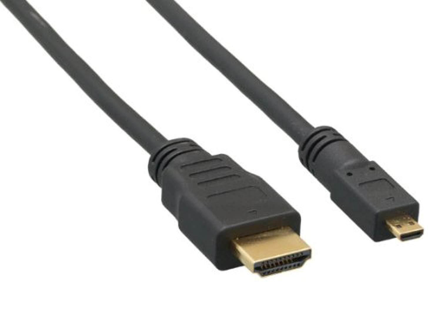 cablelera micro hdmi to hdmi 34awg 1', black color (zc95b1mm-01)