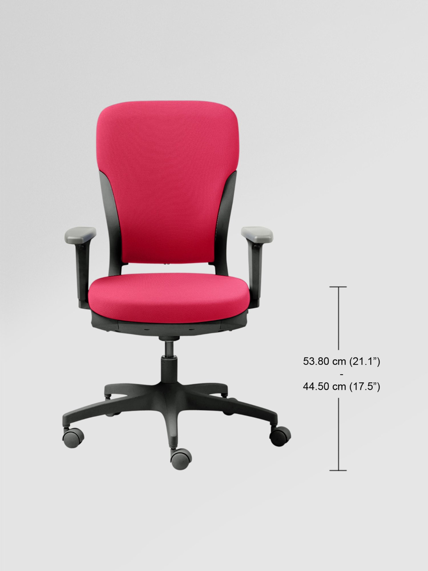 Godrej Interio Motion Milan Red & Grey Poly fill High Back Chair