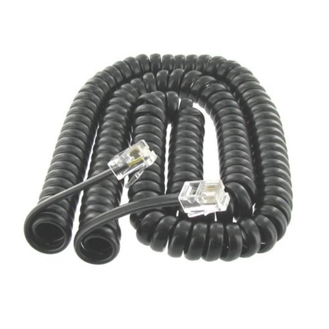 leegoal coiled telephone phone handset cable cord,black