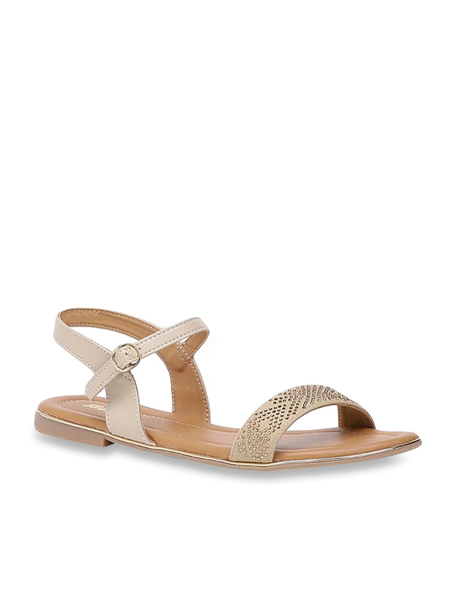 Bata Women's Thea Beige Ankle Strap Sandals