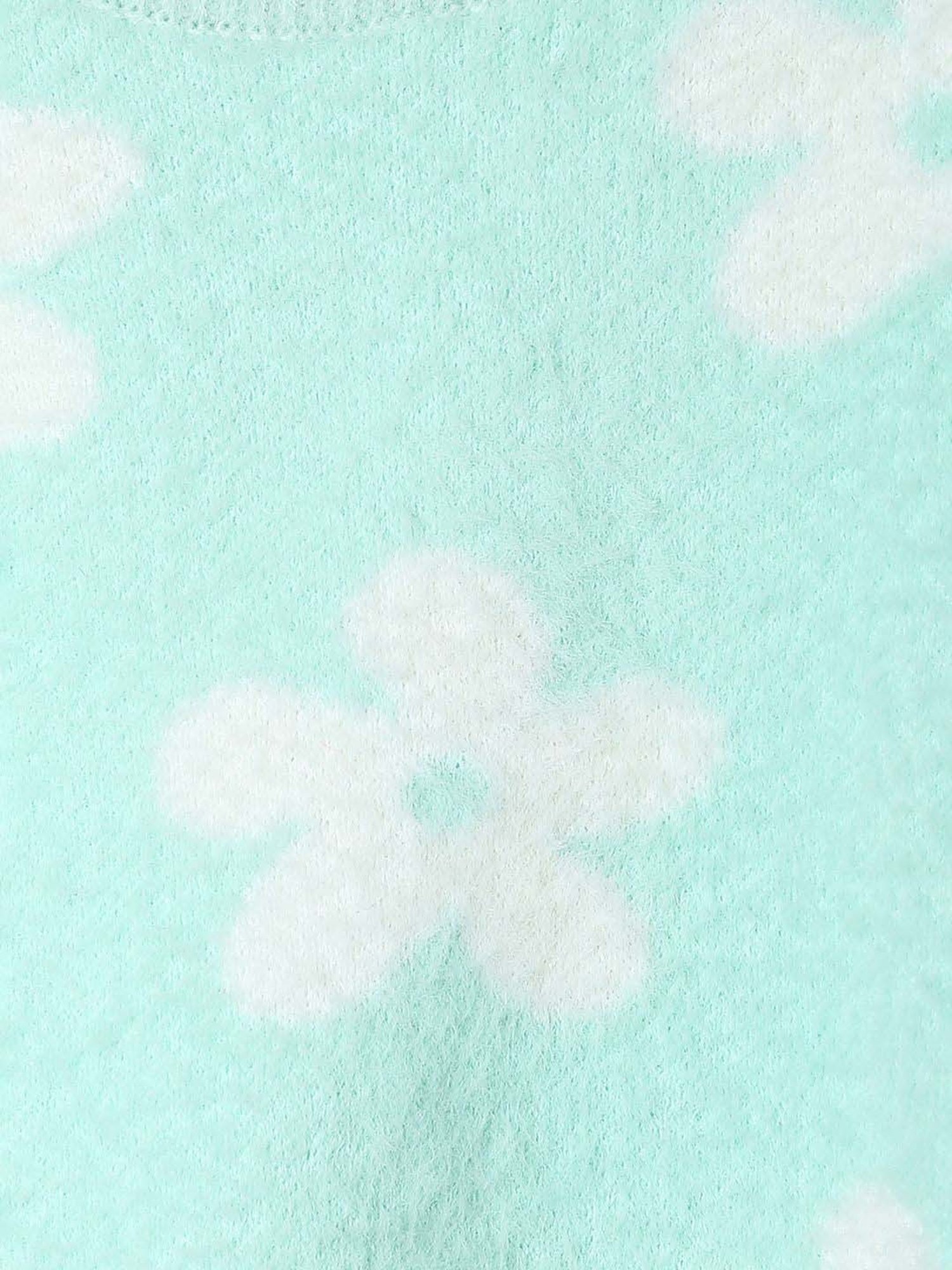 Juniors by Lifestyle Kids Mint Blue Printed Full Sleeves Sweater