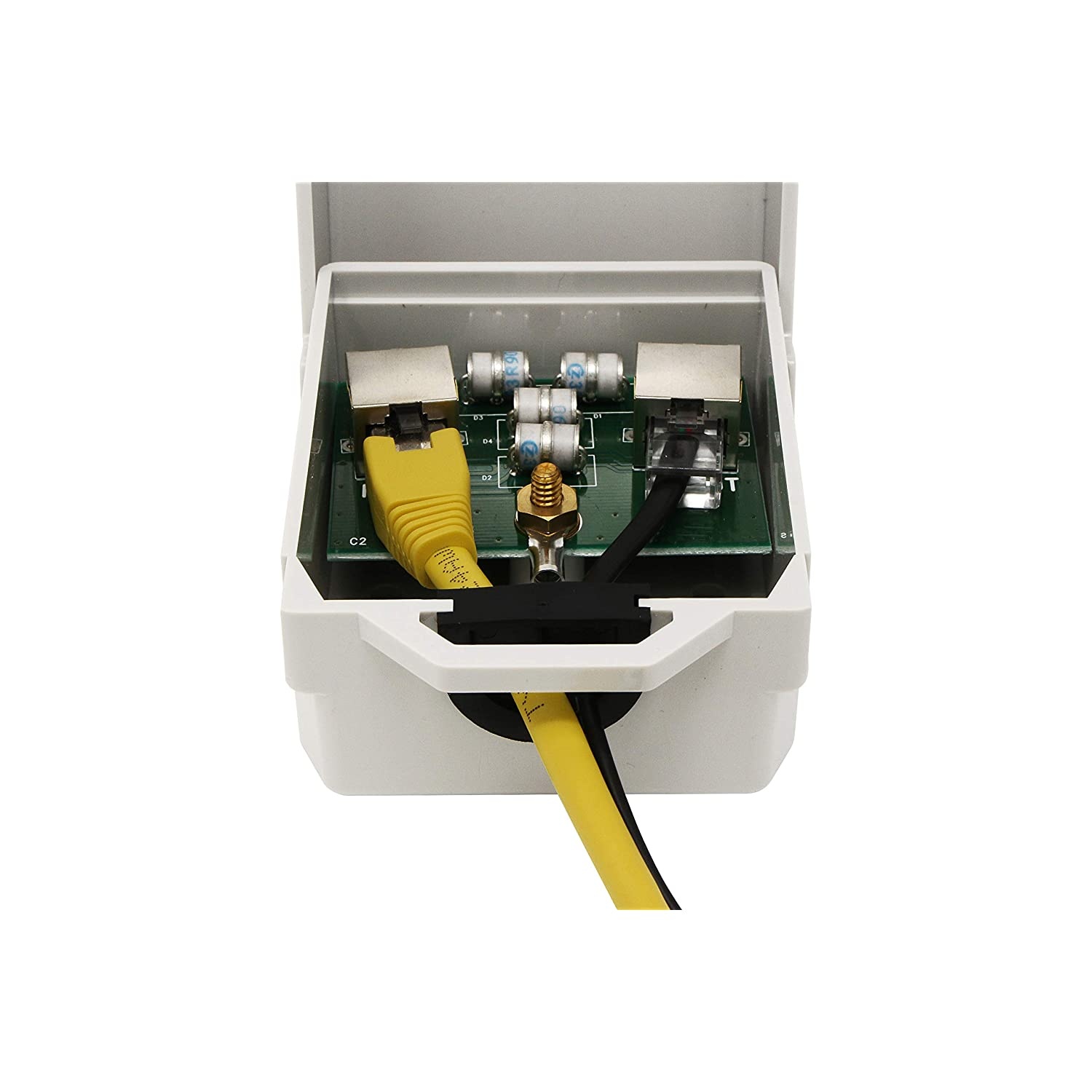 Tupavco TP303 Ethernet Surge Protector Outdoor for PoE+ Gigabit 1000Mbs - LAN Network Thunder Lightning Surge Protection Suppressor/Arrester