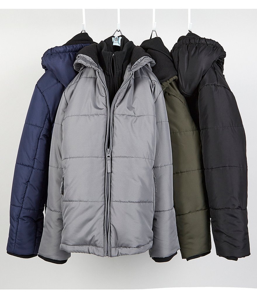 First Wave Big Boys 8-20 Brown Pleather Moto Jacket