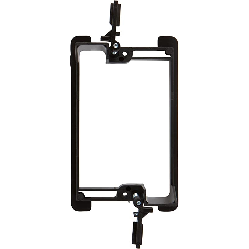 Brush Wall Plate [UL Listed], with Single Gang Low Voltage Mounting Bracket Device (Black Kit) (2, Black Kit)