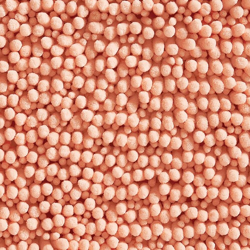 mDesign Soft Polyester Non-Slip Rectangular, Water Absorbent Accent Rug - Coral