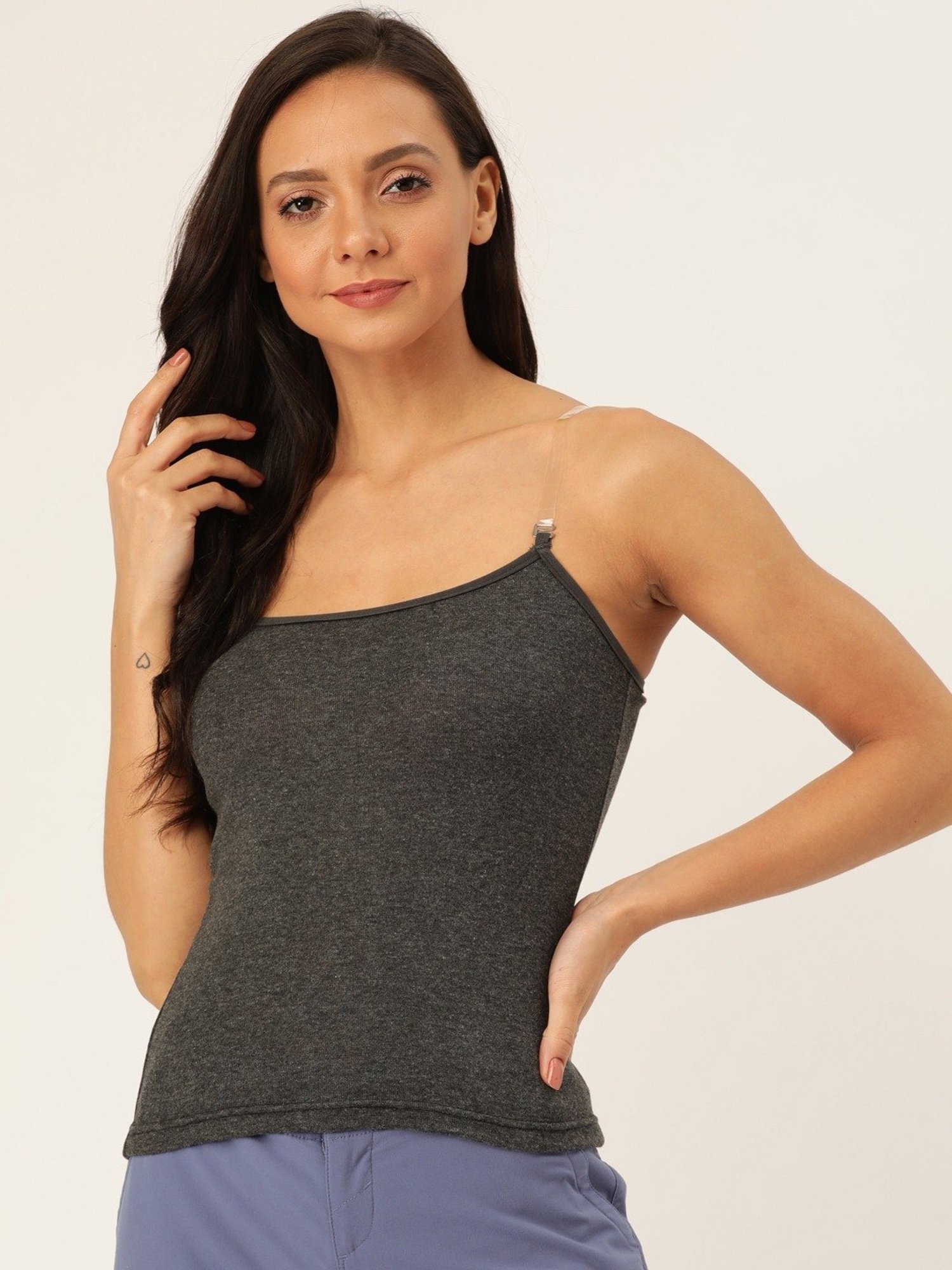 Lady Lyka Multicolor Cotton Camisole (Pack Of 2)