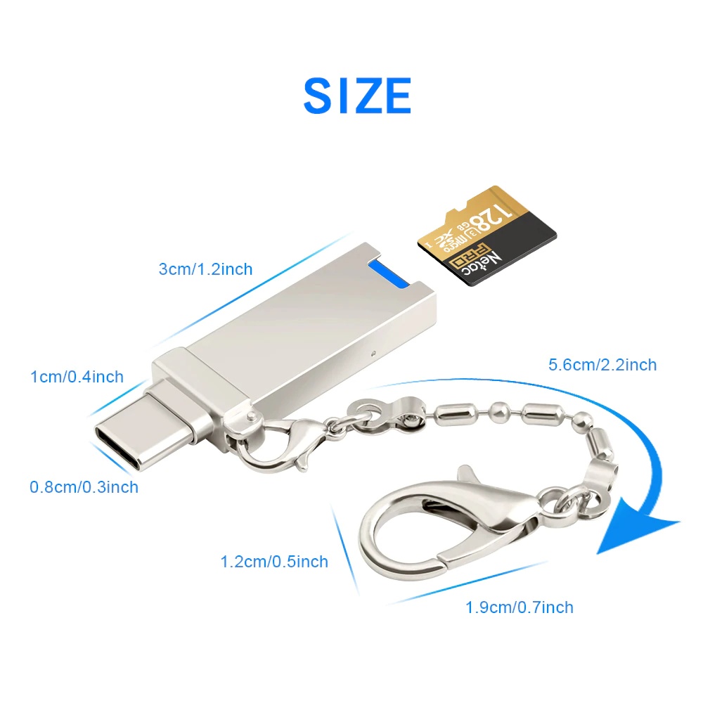 Misskit type c usb 3.0 Aluminum otg phone multi memory card reader adapter cardreader for micro SD/TF microsd computer laptop