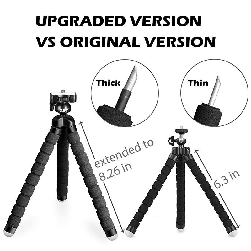 Tripod S Premium Phone Tripod Flexible Tripod with Wireless Remote Shutter Compatible with iPhoneAndroid Samsung Mini Tripod Stand Holder for Camera GoProMobile Cell Phone Upgraded