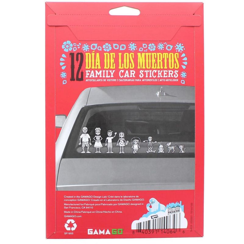 Gamago GAMAGO Dia De Los Muertos Car Stickers | Set of 12