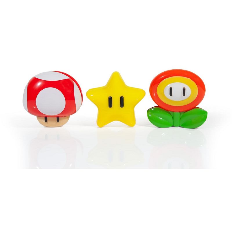 Nerd Block Super Mario Bros. Collectible Power-Ups Magnet Clips Collection | Set Of 3
