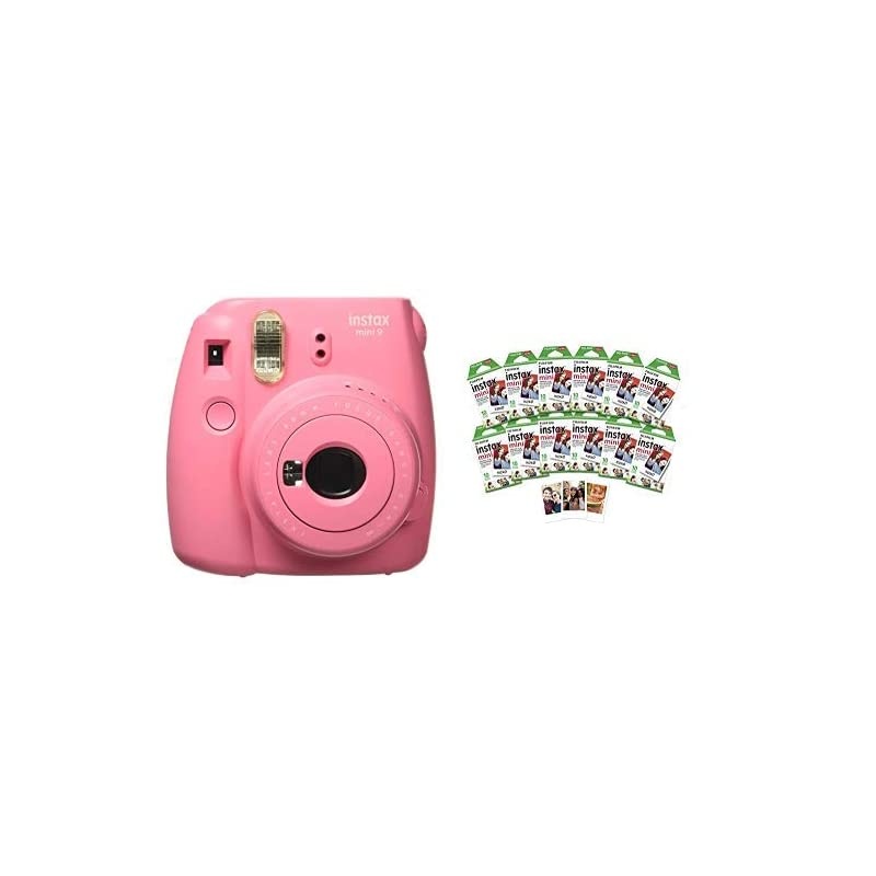 Instax Mini 9 Instant Camera Flamingo Pink w/  120 Film Pack