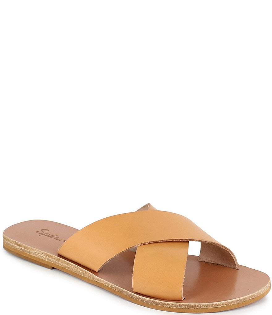 Splendid Tava Leather Crossband Slides