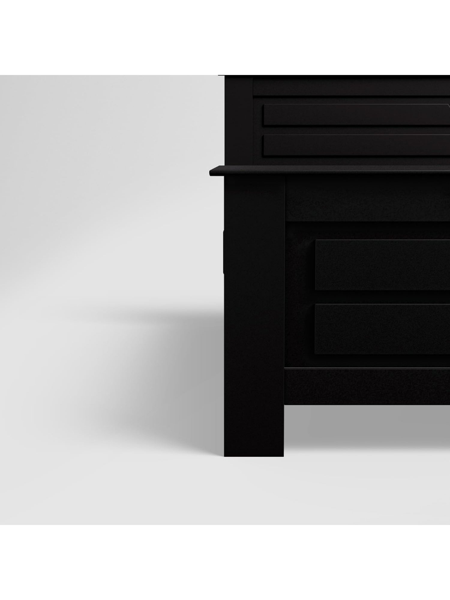 Godrej Interio Sketch Black Solid Wood Queen Size Bed