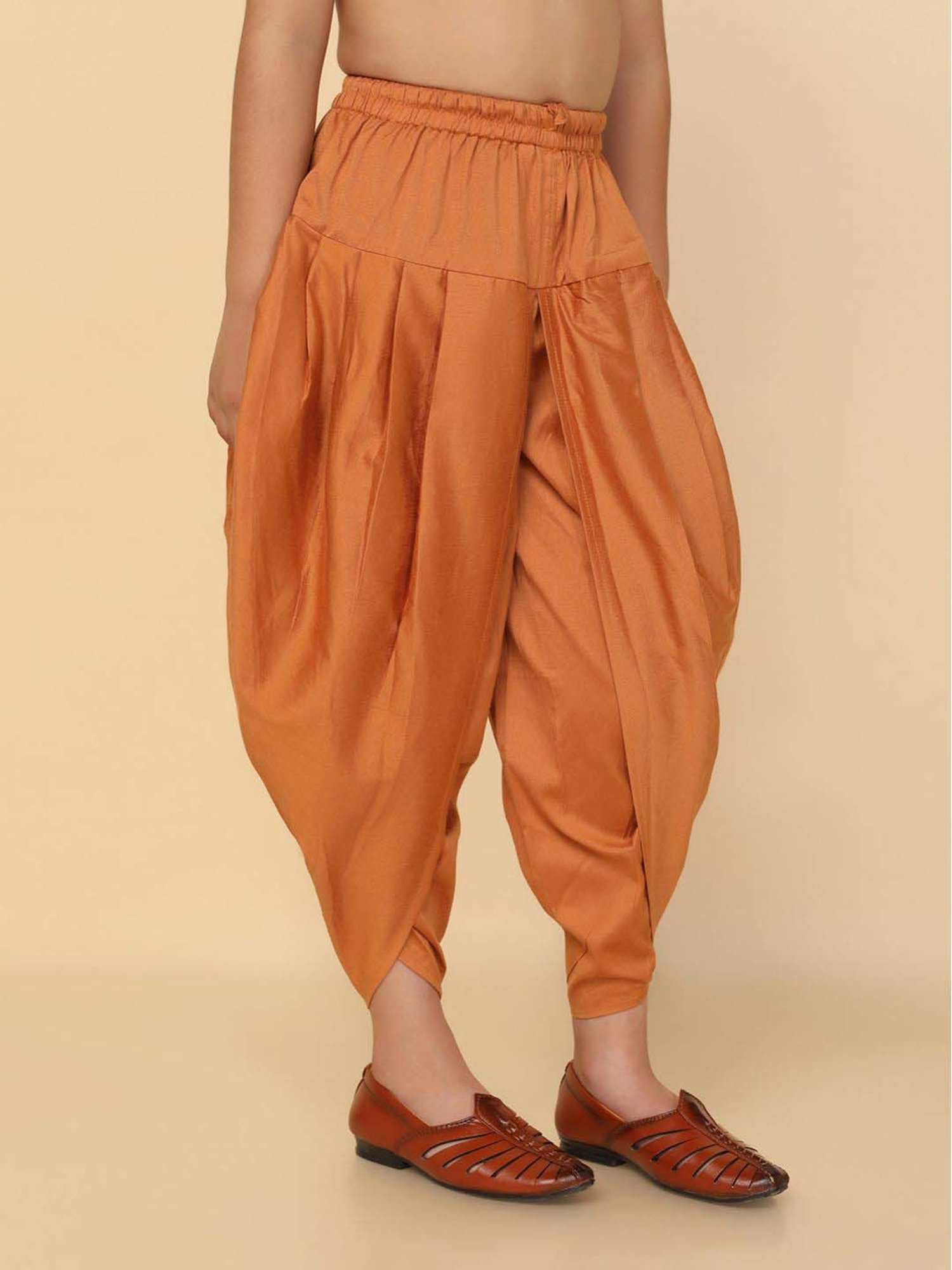 VASTRAMAY Kids Maroon Regular Fit Dhoti